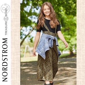 Treasure & Bond Girl's Suspender Pants / Size Small 7/8